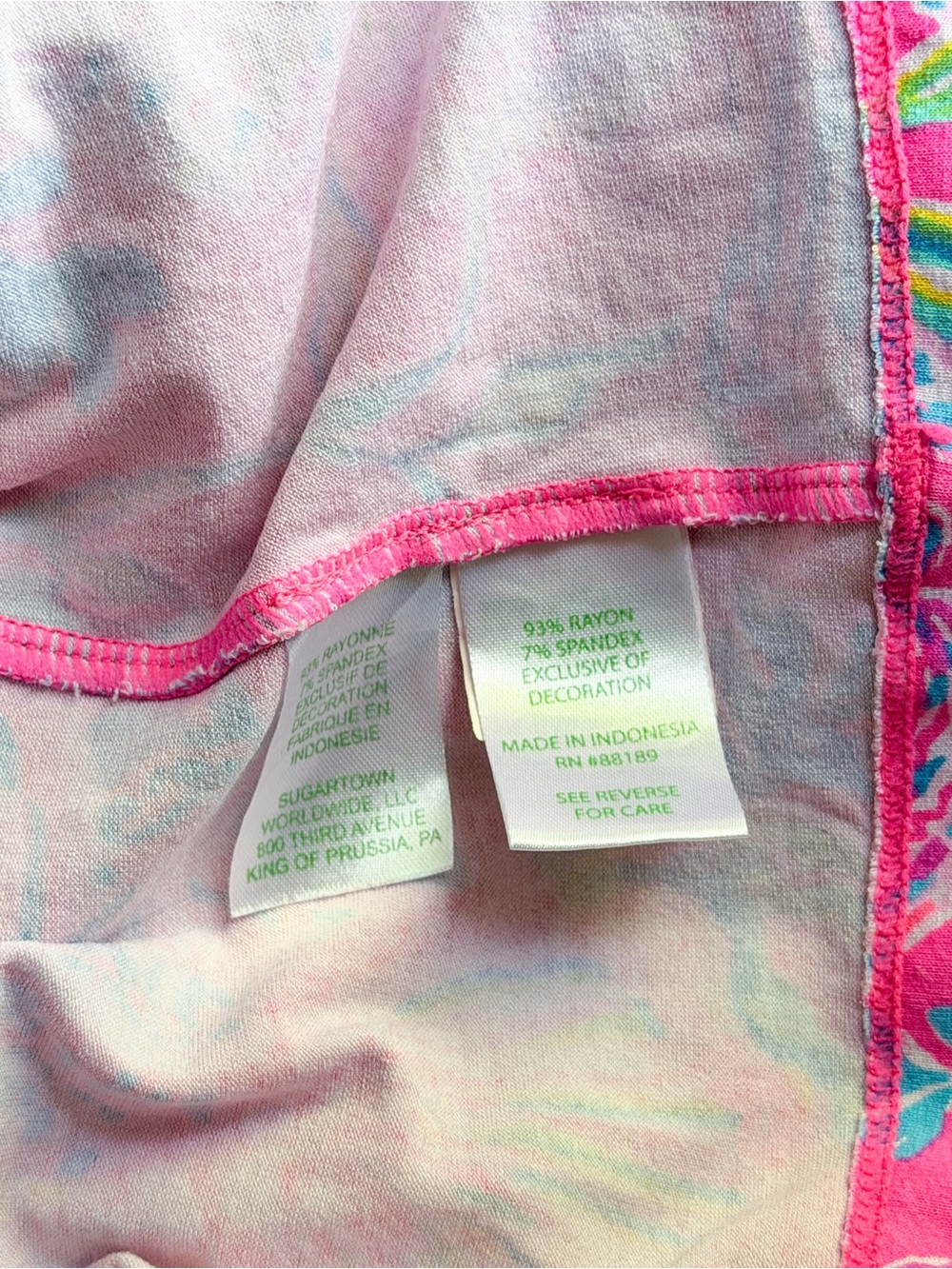 Lilly Pulitzer Pink Seashell Print Bell Sleeve Shift Dress Resort Coastal Chic L - Picture 6 of 9
